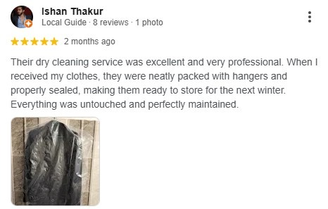 Chandigarh Cleaners 5-Star Google Review 1
