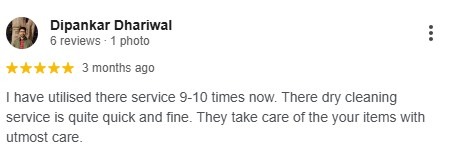Chandigarh Cleaners 5-Star Google Review 3
